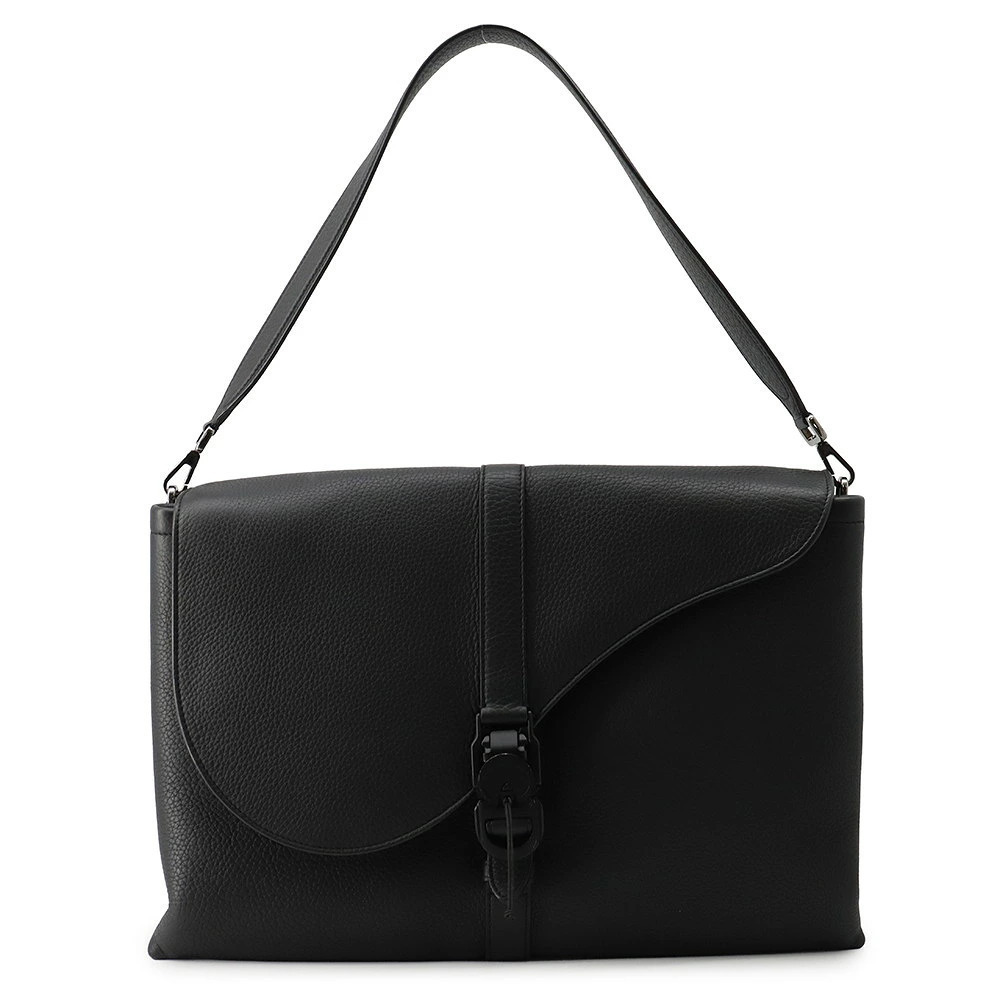 Christian Dior Shoulder Bag Pillow Saddle Leather Black